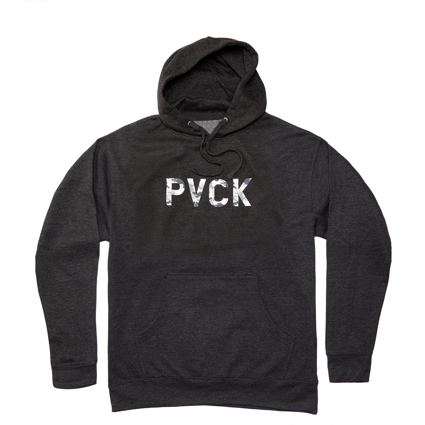 PVCK Men's Camo Pullover Hoodie, Grey/Grey